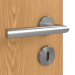 Detailansicht der Oberfläche von GARANT Schallschutztür Eiche Premium GCK08 mit Lichtausschnitt LA-13