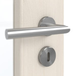 Detailansicht der Oberfläche von GARANT Schallschutztür Authentic Perl GCK08 mit Lichtausschnitt LA-2