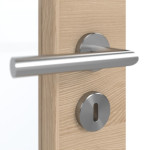 Detailansicht der Oberfläche von GARANT Schallschutztür Quer Authentic Achat GCK08 mit Lichtausschnitt LA-3