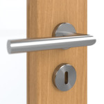 Detailansicht der Oberfläche von GARANT Schallschutztür Eiche Premium GCK08 mit Lichtausschnitt LA-3