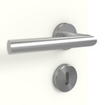 Detailansicht der Oberfläche von GARANT Schallschutztür U11026SD Kristallweiß GHK08 mit Lichtausschnitt LA-4 bandseitig