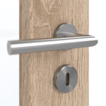 Detailansicht der Oberfläche von GARANT Schallschutztür Authentic Eiche CePaL mit Lichtausschnitt LA-4 schlossseitig