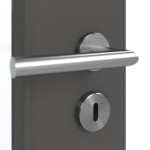 Detailansicht der Oberfläche von GARANT Schallschutztür 10622-60 Ebony CePaL mit Lichtausschnitt LA-6