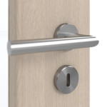 Detailansicht der Oberfläche von GARANT Schallschutztür Authentic Akazie GCK08 mit Lichtausschnitt LA-6