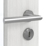 Detailansicht der Oberfläche von GARANT Schallschutztür Authentic Grigio CePaL mit Lichtausschnitt LA-6