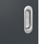 Detailansicht der Oberfläche von Schiebetür Anthrazit RAL 7016 Lack LA 10 Basic - Huga