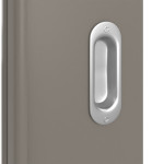 Detailansicht der Oberfläche von Schiebetür Taupe RAL 7048 Lack LA 24 schlossseitig Basic - Huga