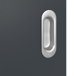 Detailansicht der Oberfläche von Schiebetür Anthrazit RAL 7016 Lack LA 5 Basic - Huga