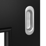 Detailansicht der Oberfläche von Schiebetür Schwarz RAL 9005 Lack LA-9 Basic - Huga