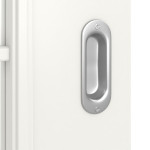Detailansicht der Oberfläche von Landhaus 1 LA Sprosse 2/4 Classic Weißlack Schiebetür - Huga
