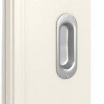 Detailansicht der Oberfläche von Landhaus 3 LA Sprosse 1/3 Classic Weißlack Schiebetür - Huga