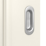 Detailansicht der Oberfläche von Landhaus 4 Classic Weißlack Schiebetür - Huga