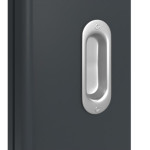 Detailansicht der Oberfläche von Groove 15 LA 24 schlossseitig ProLine Lack Anthrazit RAL 7016 Schiebetür - Hörmann