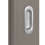 Detailansicht der Oberfläche von Groove 16 LA 27 ProLine Lack Taupe RAL 7048 Schiebetür - Hörmann