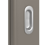 Detailansicht der Oberfläche von Groove 23 LA 27 ProLine Lack Taupe RAL 7048 Schiebetür - Hörmann