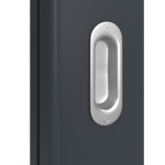 Detailansicht der Oberfläche von Signum 27 LA 27 Basic Lack Anthrazit RAL 7016 Schiebetür - Huga