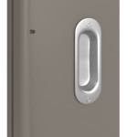 Detailansicht der Oberfläche von Signum 34 LA 24 schlossseitig Basic Lack Taupe RAL 7048 Schiebetür - Huga