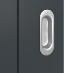 Detailansicht der Oberfläche von Groove 44 LA 24 bandseitig ProLine Lack Anthrazit RAL 7016 Schiebetür - Hörmann