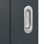 Detailansicht der Oberfläche von Groove 85 LA 24 bandseitig ProLine Lack Anthrazit RAL 7016 Schiebetür - Hörmann