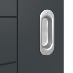 Detailansicht der Oberfläche von Groove 88 ProLine Lack Anthrazit RAL 7016 Schiebetür - Hörmann