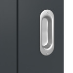 Detailansicht der Oberfläche von Groove 92 ProLine Lack Anthrazit RAL 7016 Schiebetür - Hörmann