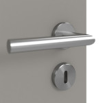 Detailansicht der Oberfläche von GARANT Wärmeschutztür U12115SD Platingrau GHK08