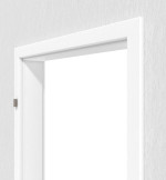 Detailansicht von Esche Weiß ES 242 PortaLit Zarge (Rundkante) für Schallschutztür - Westag