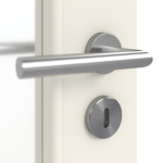 Detailbild der Oberfläche von Weiß ähnlich RAL 9010 LA 27 Basic Lack Doppelflügeltür inkl. Zarge - Huga