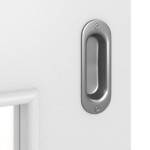 Detailbild der Oberfläche von Bütte Weiß LA 9 Basic Durat Schiebetür - Huga