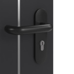 Detailansicht der Oberfläche von GARANT Brandschutztür T30 Aura 851 Matt RAL 9005 G-TEC