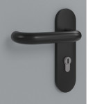 Detailansicht der Oberfläche von JELD-WEN Brandschutztür T-30 Flint Grey DuriTop CPL