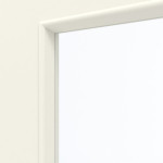Detailansicht des Lichtausschnitts von GARANT Brandschutztür T30 Snow White 9417-60 CePaL mit Lichtausschnitt LA-DIN