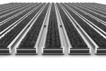 Detailansicht frontal von Aluprofilmatte ROBUST Rips T03PP anthrazit - Entrada