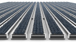 Detailansicht frontal von Aluprofilmatte ROBUST Rips T06PP blau/grau - Entrada