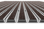 Detailansicht frontal von Aluprofilmatte ROBUST Rips T08PP braun - Entrada