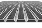 Detailansicht frontal von Aluprofilmatte ROBUST Rips T05PP grau - Entrada