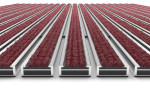 Detailansicht frontal von Aluprofilmatte ROBUST Rips T09PP rot - Entrada