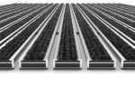 Detailansicht frontal von Aluprofilmatte ROBUST Rips T01PP schwarz - Entrada