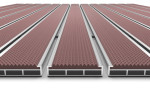 Detailansicht frontal von Aluprofilmatte ROYAL Safe R03V braun - Entrada
