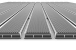 Detailansicht frontal von Aluprofilmatte ROYAL Safe R02V grau - Entrada