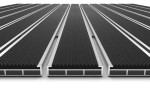 Detailansicht frontal von Aluprofilmatte ROYAL Safe R01V schwarz - Entrada