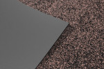 Detailansicht von Ober- und Untermaterial von Fußmatte KLASSIK Nylonfaser 648 schwarz meliert - Entrada