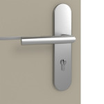 Detailansicht der Oberfläche von GARANT Wohnungseingangstür Aura 831 Matt Seidengrau 7044 G-TEC