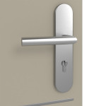 Detailansicht der Oberfläche von GARANT Wohnungseingangstür Aura 832 Matt Seidengrau 7044 G-TEC