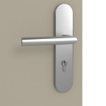 Detailansicht der Oberfläche von GARANT Wohnungseingangstür Aura 834 Matt Seidengrau 7044 G-TEC