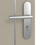 Detailansicht der Oberfläche von GARANT Wohnungseingangstür Aura 851 Matt Seidengrau 7044 G-TEC