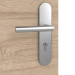 Detailansicht der Oberfläche von GARANT Wohnungseingangstür Corona 730 Quer Authentic Eiche CePaL