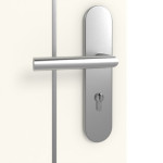 Detailansicht der Oberfläche von GARANT Wohnungseingangstür Corona 851 Pearl White CePaL