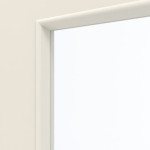 Detailansicht des Lichtausschnitts von GARANT Wohnungseingangstür 0140-60 Dawn Resopal mit Lichtausschnitt LA-10