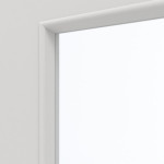 Detailansicht des Lichtausschnitts von GARANT Wohnungseingangstür 0160-60 Silver Grey CePaL mit Lichtausschnitt LA-10